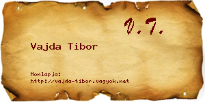 Vajda Tibor névjegykártya